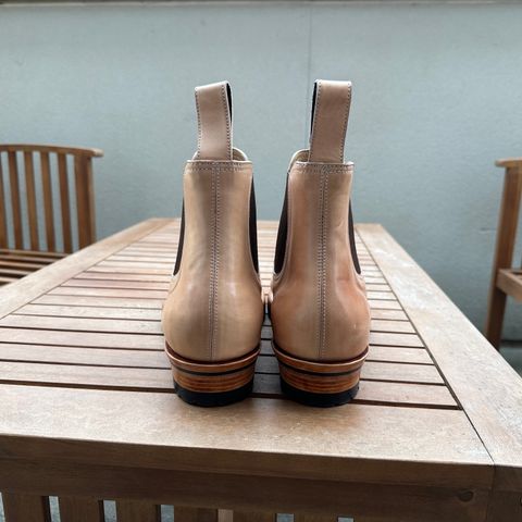 View photo of Briselblack The Seventh Chelsea Boot in Shinki Natural Shell Cordovan