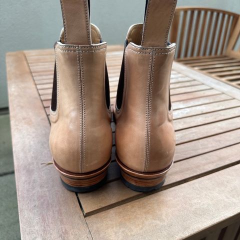 View photo of Briselblack The Seventh Chelsea Boot in Shinki Natural Shell Cordovan