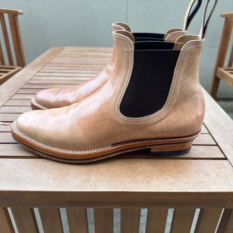 View photo of Briselblack The Seventh Chelsea Boot in Shinki Natural Shell Cordovan