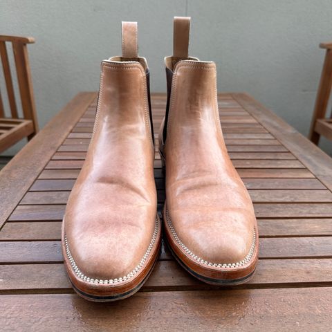 View photo of Briselblack The Seventh Chelsea Boot in Shinki Natural Shell Cordovan