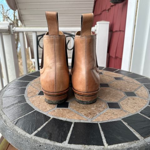 View photo of Briselblack The Seventh Chelsea Boot in Shinki Natural Shell Cordovan