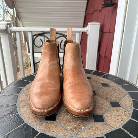 View photo of Briselblack The Seventh Chelsea Boot in Shinki Natural Shell Cordovan