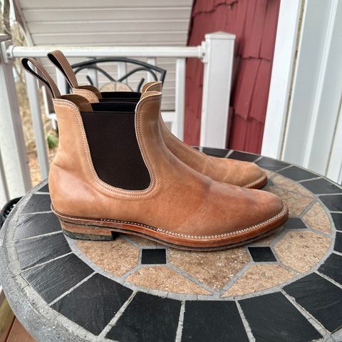 View photo of Briselblack The Seventh Chelsea Boot in Shinki Natural Shell Cordovan