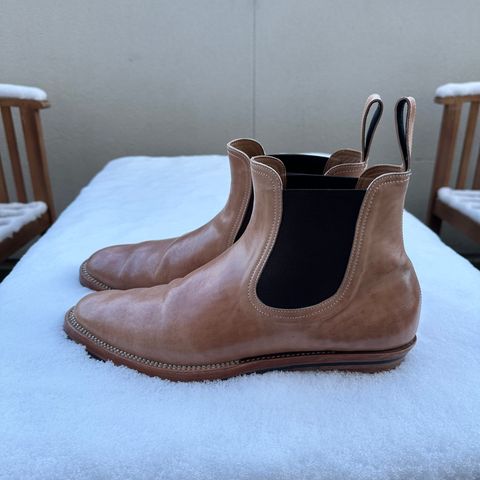 Briselblack The Seventh Chelsea Boot in Shinki Natural Shell Cordovan