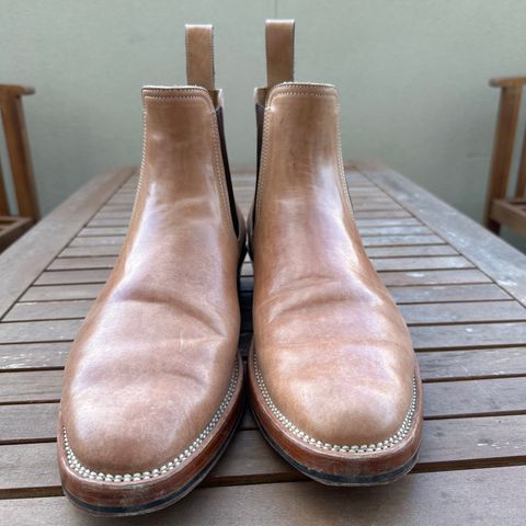 Briselblack The Seventh Chelsea Boot in Shinki Natural Shell Cordovan