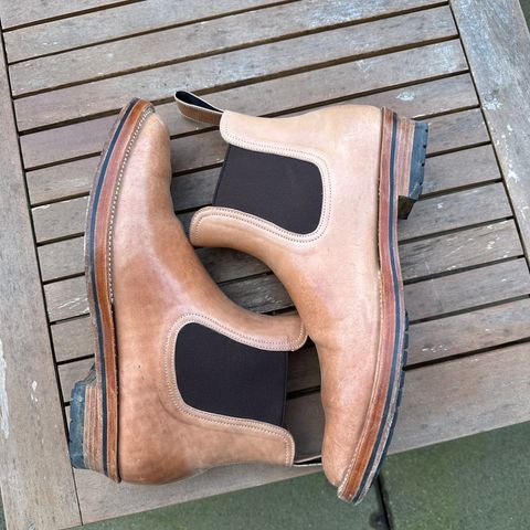 Briselblack The Seventh Chelsea Boot in Shinki Natural Shell Cordovan