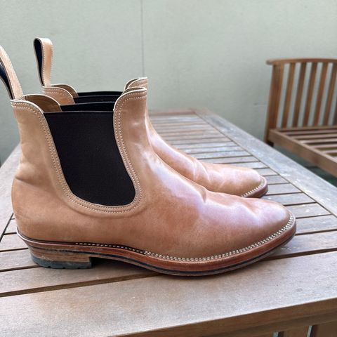 Briselblack The Seventh Chelsea Boot in Shinki Natural Shell Cordovan