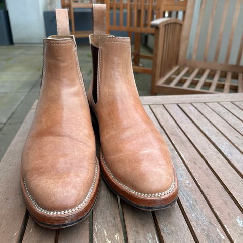 Briselblack The Seventh Chelsea Boot in Shinki Natural Shell Cordovan