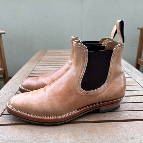 Briselblack The Seventh Chelsea Boot in Shinki Natural Shell Cordovan