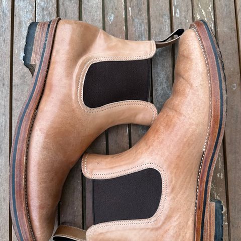 Briselblack The Seventh Chelsea Boot in Shinki Natural Shell Cordovan
