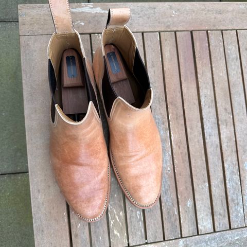 Briselblack The Seventh Chelsea Boot in Shinki Natural Shell Cordovan