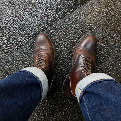 Sagara Legatant in Rocado Shell Cordovan Black-Cognac