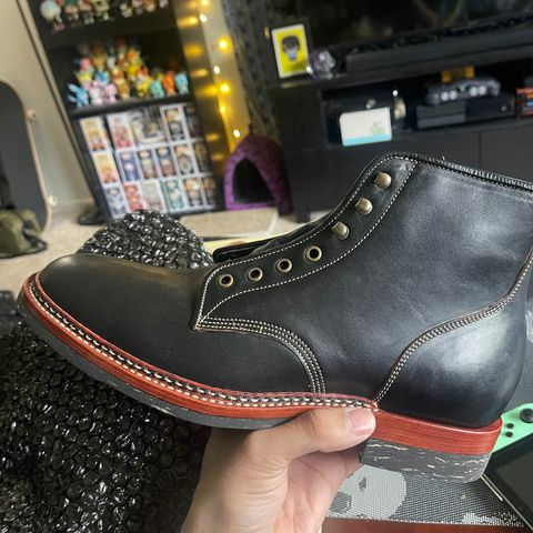 Jakkrabbits Officer Boots in Shinki Black Teacore Horsebutt