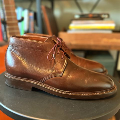 Grant Stone Chukka in Horween Crimson Chromexcel
