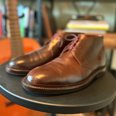 Grant Stone Chukka in Horween Crimson Chromexcel