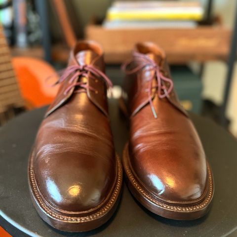 Grant Stone Chukka in Horween Crimson Chromexcel