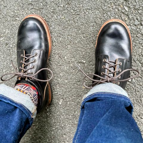 Rolling Dub Trio Coupen in Horween Black Teacore Chromexcel