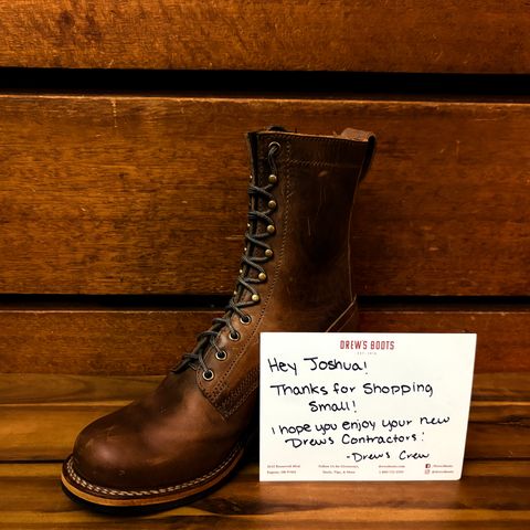 Drew's 8-inch Work Boot in Rowdy Smooth
