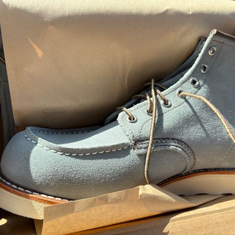 Red Wing 6-Inch Classic Moc in Dusty Blue Abilene