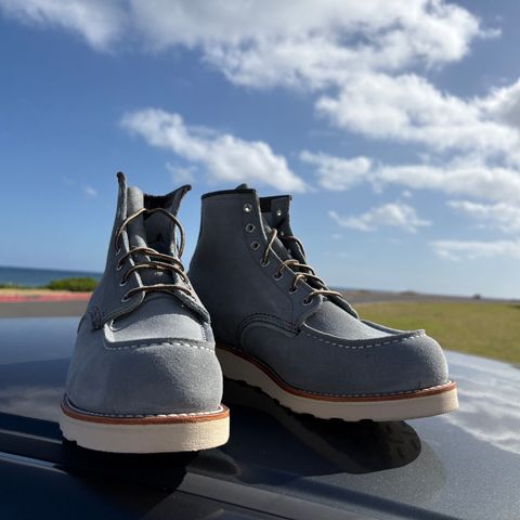 Red Wing 6-Inch Classic Moc in Dusty Blue Abilene