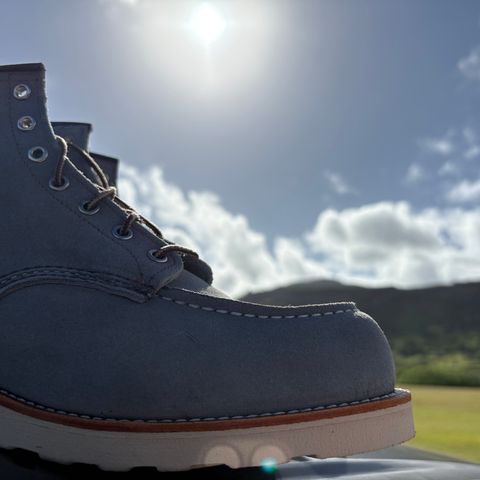 Red Wing 6-Inch Classic Moc in Dusty Blue Abilene