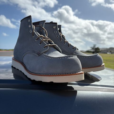 Red Wing 6-Inch Classic Moc in Dusty Blue Abilene