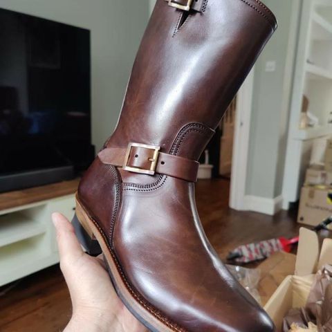 Motor Dress Engineer in Antique Brown Italian Horsebutt