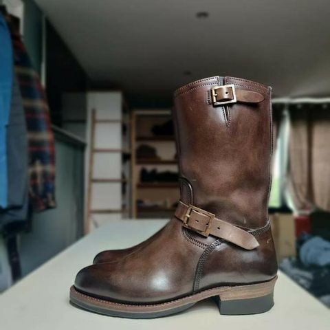 Motor Dress Engineer in Antique Brown Italian Horsebutt