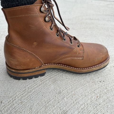 Truman Plain Toe Boot in Sesame Double Shot