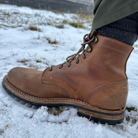 Truman Plain Toe Boot in Sesame Double Shot
