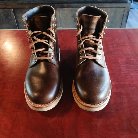 Oak Street Bootmakers Trench Boot in Horween Cinnamon Waxed Flesh