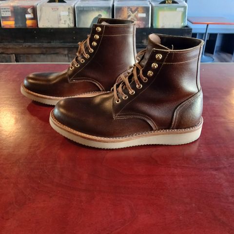 Oak Street Bootmakers Trench Boot in Horween Cinnamon Waxed Flesh