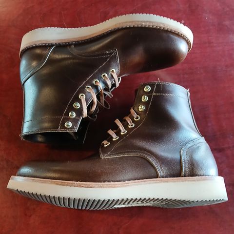 Oak Street Bootmakers Trench Boot in Horween Cinnamon Waxed Flesh