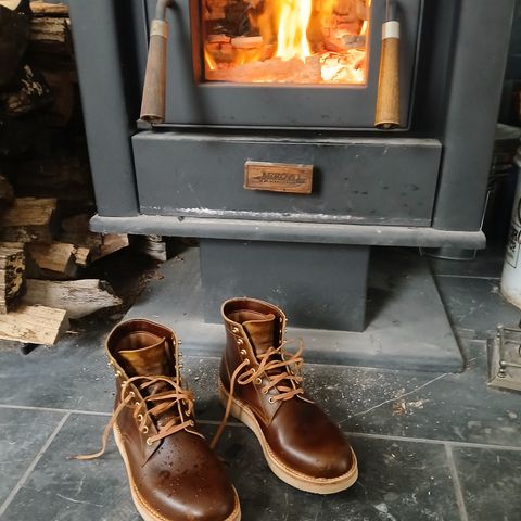Oak Street Bootmakers Trench Boot in Horween Cinnamon Waxed Flesh