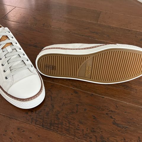 View photo of Allen Edmonds Pasadena in Off White Suede & Soft Suede Liner