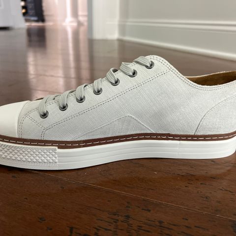 View photo of Allen Edmonds Pasadena in Off White Suede & Soft Suede Liner