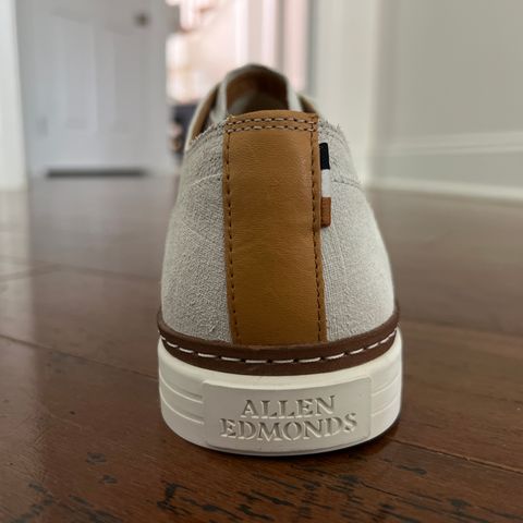 View photo of Allen Edmonds Pasadena in Off White Suede & Soft Suede Liner