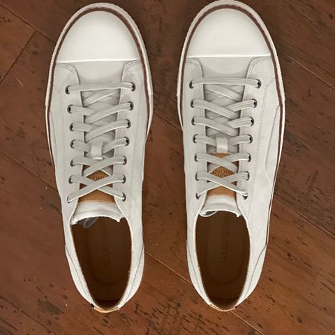 View photo of Allen Edmonds Pasadena in Off White Suede & Soft Suede Liner