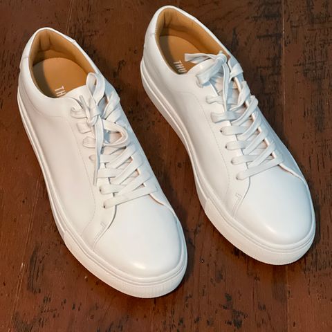 View photo of Thursday Encore White in Whote Italian Napa Leather & Calf Skin Lining