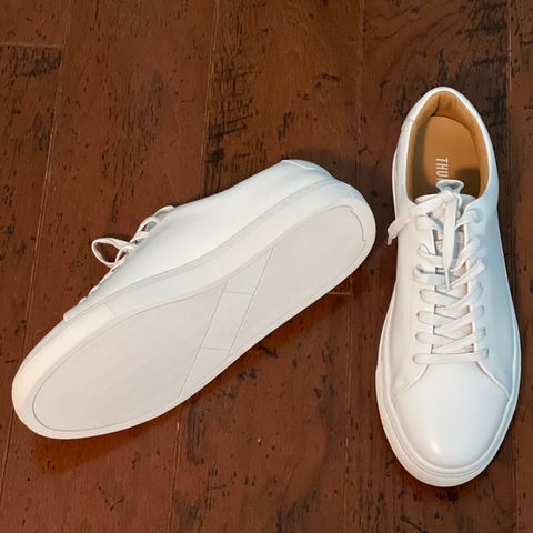 View photo of Thursday Encore White in Whote Italian Napa Leather & Calf Skin Lining