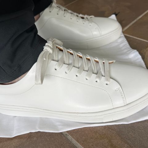 View photo of Thursday Encore White in Whote Italian Napa Leather & Calf Skin Lining