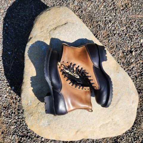 White's x Division Road LTT Logger 375 in Horween Natural Chromexcel & Horween Black Waxed Flesh