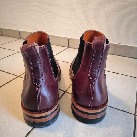 View photo of Bordon Isidro in Wickett & Craig Burgundy Oiled Latigo