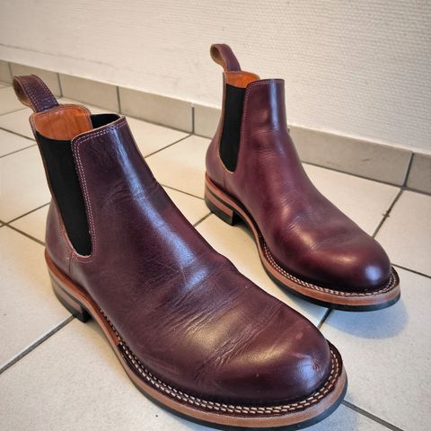 View photo of Bordon Isidro in Wickett & Craig Burgundy Oiled Latigo