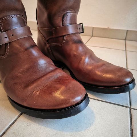 View photo of SKOOB Wander Engineer Boots in Unknown Natural Veg Tan