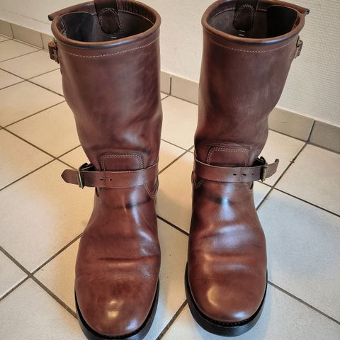 View photo of SKOOB Wander Engineer Boots in Unknown Natural Veg Tan