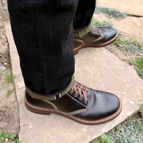 John Lofgren M-43 Service Shoes in Horween Dark Brown Waxed Flesh