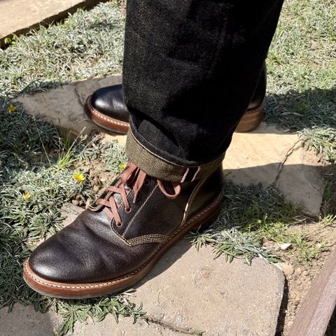 John Lofgren M-43 Service Shoes in Horween Dark Brown Waxed Flesh