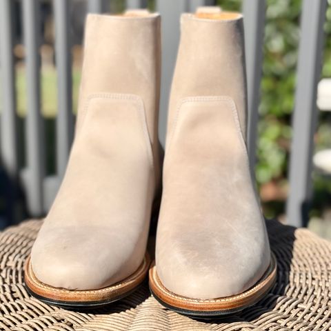 Viberg Side Zip in Maryam Light Grey Horsebutt