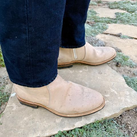 Viberg Side Zip in Maryam Light Grey Horsebutt
